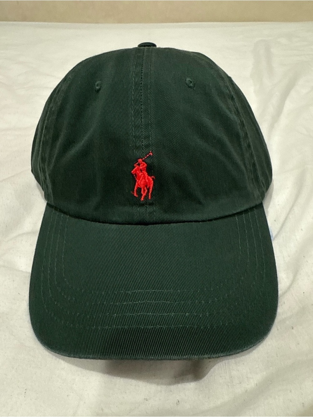 Polo by Ralph Lauren Dark Green Cap with Red Pony Logo